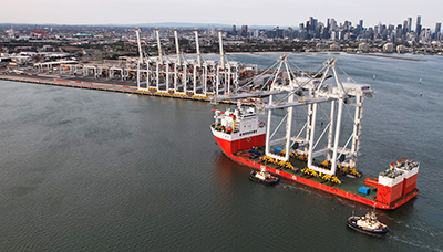 Victoria International Container Terminal gets new automated STS cranes 1